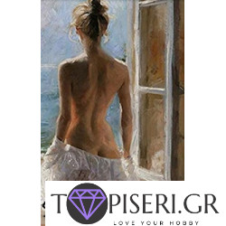 Diamond Painting Woman Looking At The Window