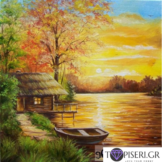 ECO Diamond Painting Sunset On The Lake - Tapiseri.GR