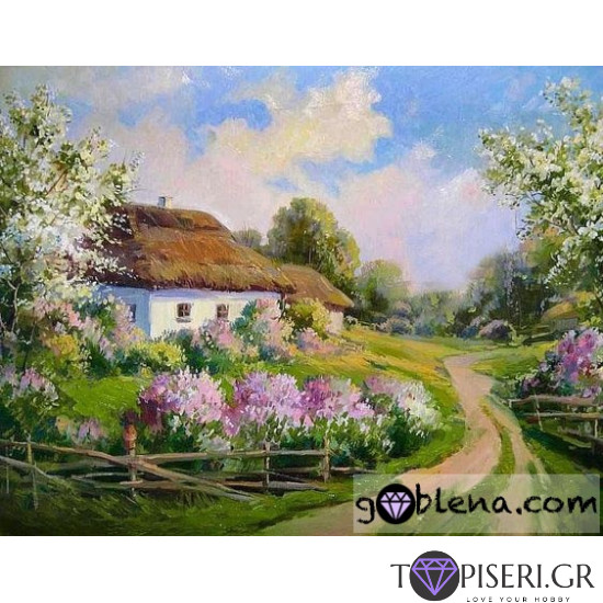 ECO Diamond Painting Spring In The Village - Tapiseri.GR