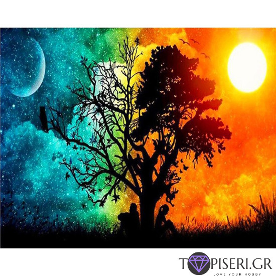 Painting By Numbers Day And Night - Tapiseri.GR