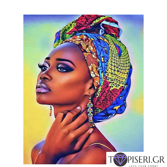 Painting By Numbers African Woman 3 - Tapiseri.GR