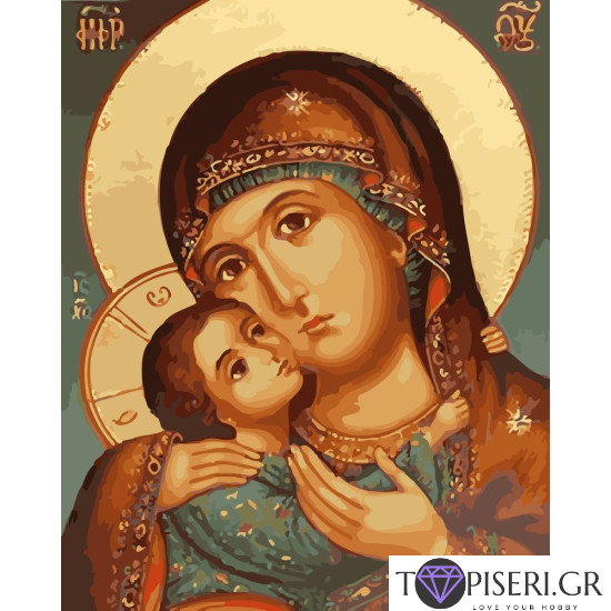 Painting By Number Virgin Mary And The Child 4 - Tapiseri.GR
