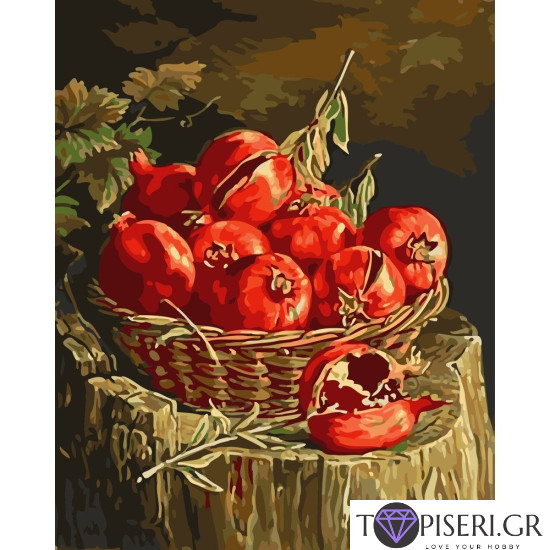 Painting By Numbers Still Life With Pomegranates - Tapiseri.GR