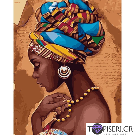 Painting By Numbers African Woman 6 - Tapiseri.GR Painting By Numbers African Woman 6 - Tapiseri.GR