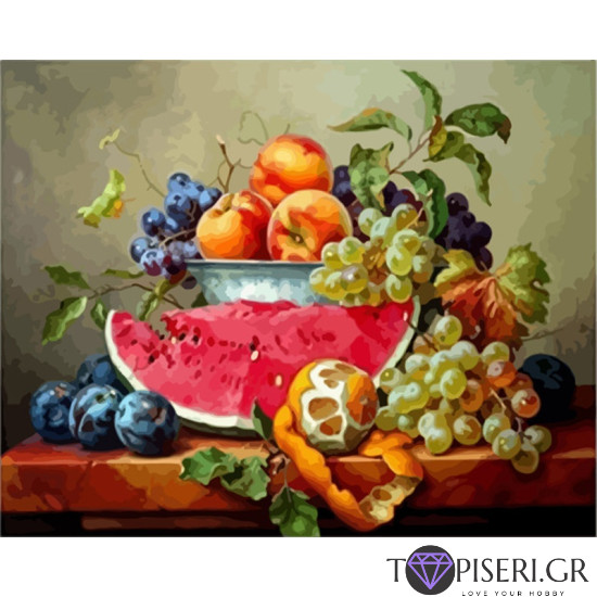 Painting By Numbers Still Life With Watermelon - Tapiseri.GR