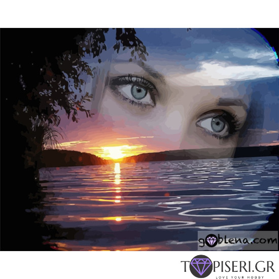 Painting By Numbers The Eyes On The Sea - Tapiseri.GR