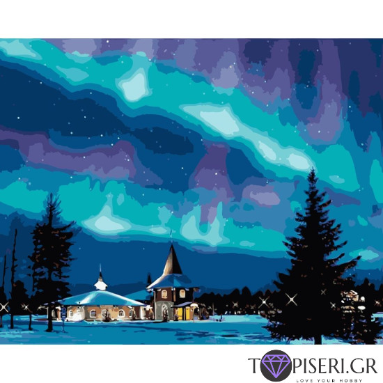 Painting By Numbers Aurora Borealis - Tapiseri.GR