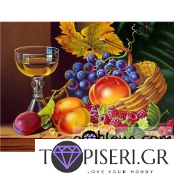 Painting By Numbers Still Life With Glass Of Wine