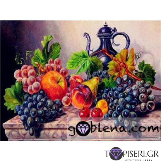 Painting By Numbers Still Life With Grape And Peaches - Tapiseri.GR