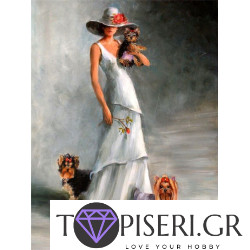 Painting By Numbers The Lady With Yorkies
