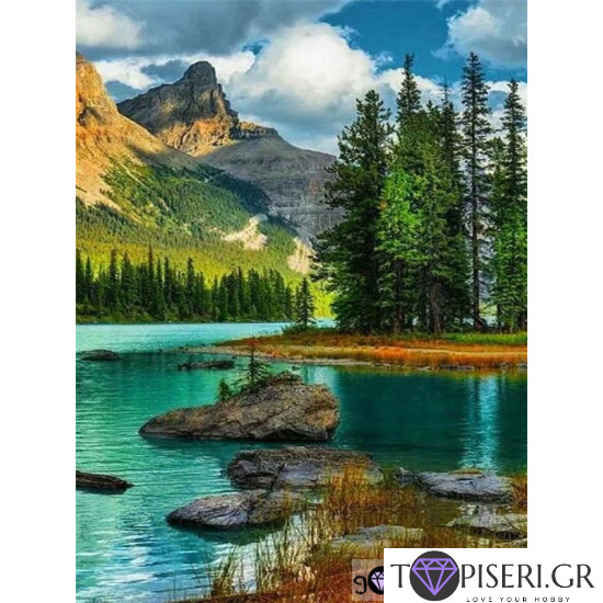 Painting By Numbers Freshness In Mountain - Tapiseri.GR