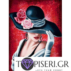 Painting By Numbers Woman With Hat