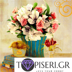 Painting By Numbers Lilies With Roses