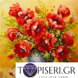 Painting By Numbers Scarlet Poppies