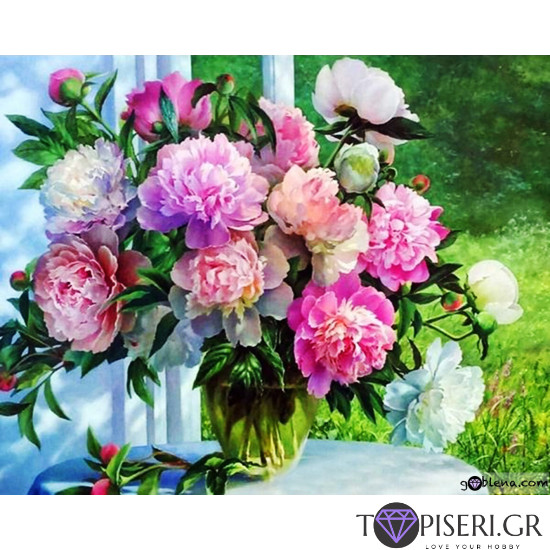 Diamond Painting Peonies 5 - Tapiseri.GR