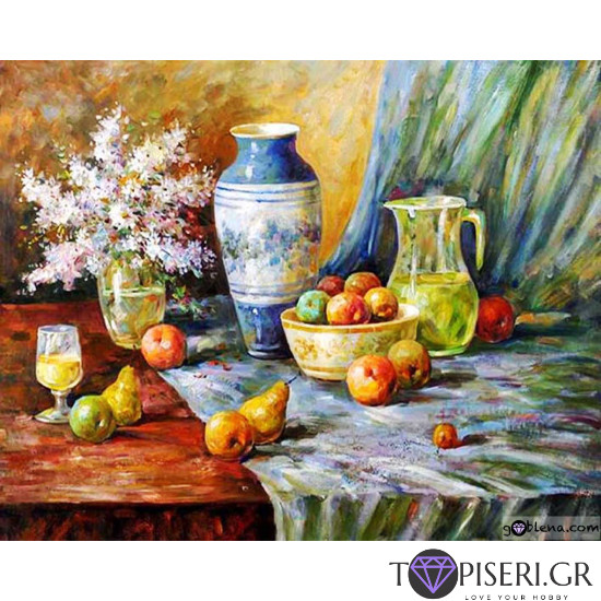 Diamond Painting Still Life With Pears And Peaches - Tapiseri.GR
