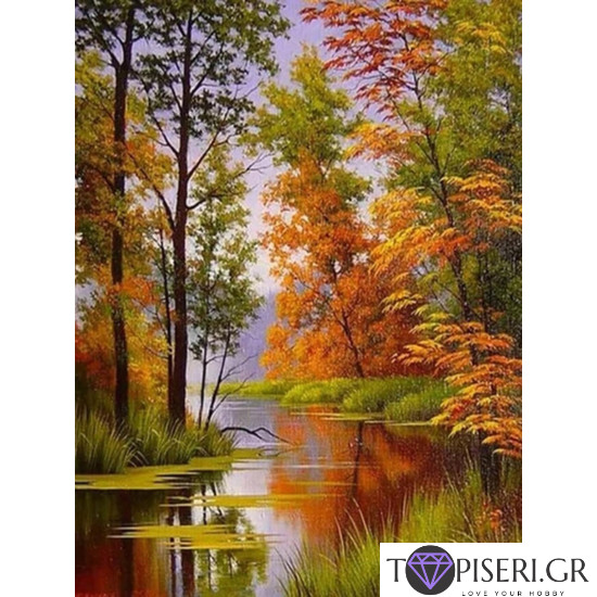 Diamond Painting Autumn On The Lake 2 - Tapiseri.GR
