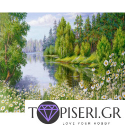 Diamond Painting Daisies In Forest