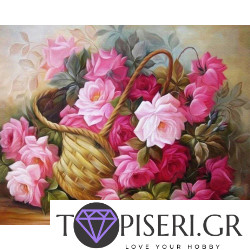 Diamond Painting Basket With Garden Roses