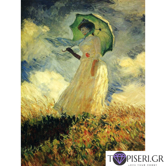 Diamond Painting The Woman With The Umbrella By Claude Monet - Tapiseri.GR