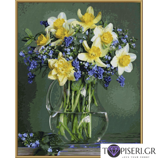 Painting By Numbers Bouquet Narcissus - Tapiseri.GR