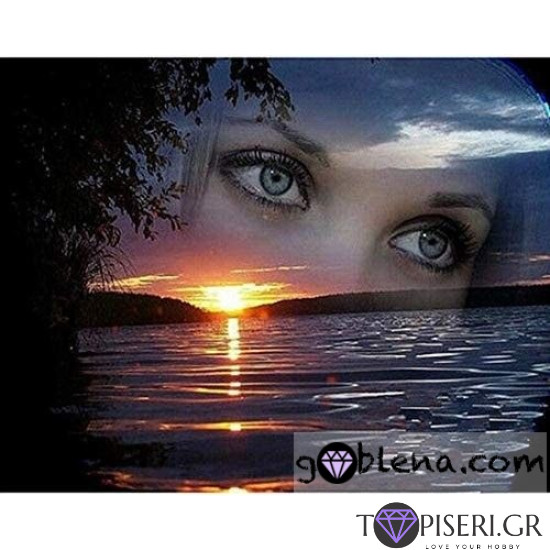 Διαμαντένιο ψηφιδωτό Τα μάτια της θάλασσας - Tapiseri.GR