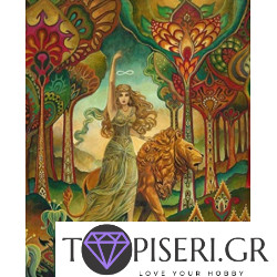 Diamond Painting Woman And Lion