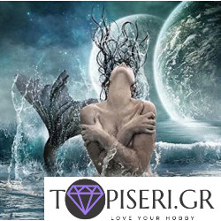 Διαμαντένιο ψηφιδωτό Γοργόνα στη θάλασσα