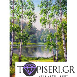 Diamond Painting Trees around the River